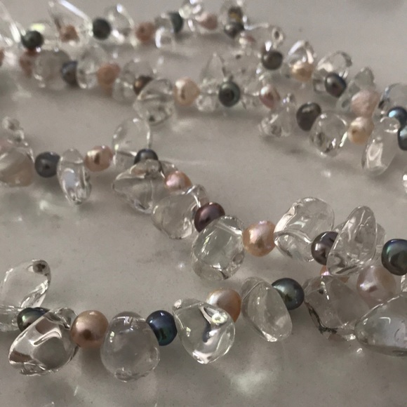 Glass and pearl necklace - Picture 5 of 5